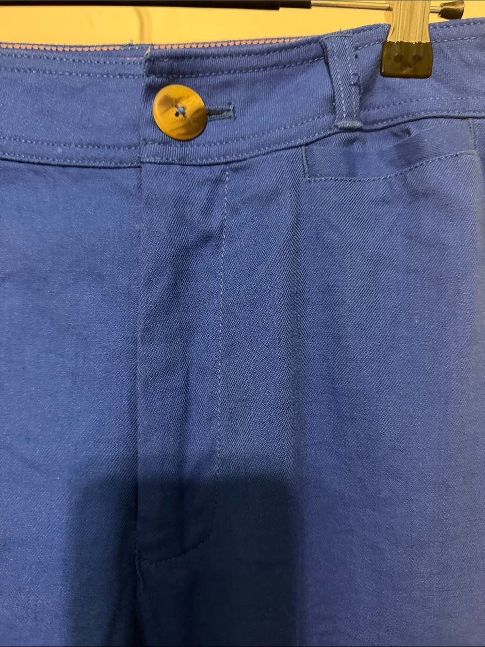 Maeve by Anthropologie Cobalt High-Waist Wide Leg Linen Blend Pants size 26 - Picture 7 of 8